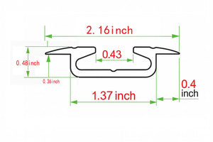 Tec Vanlife Flanged Recessed L-Track - Anodized Black