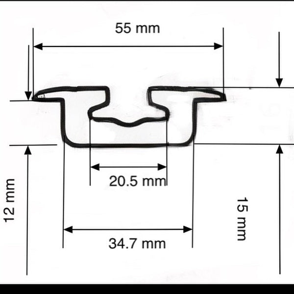 Tec Vanlife Flanged L Track "BEEFY" - Anodized Matte Black